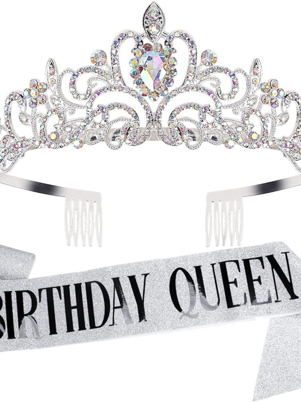Birthday Queen Tiaras Crown for Women, Girls Princess Crowns for Women, Queen Ti
